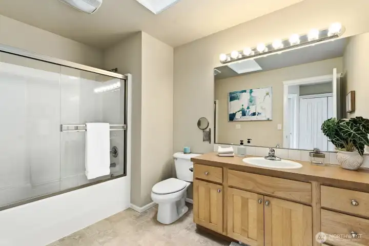 Mjain bath in seperate wing with three bedrooms