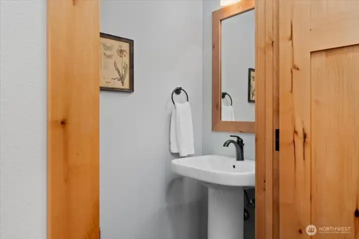 Main level powder room.