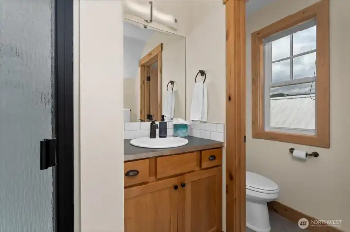 3rd level bathroom off the 6 person bunk room.