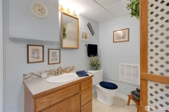 Half Bath in Laundry Rm