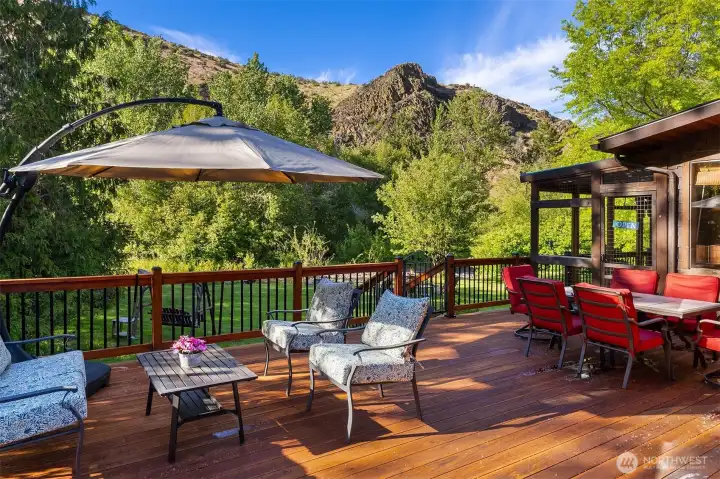Generous deck entertaining space