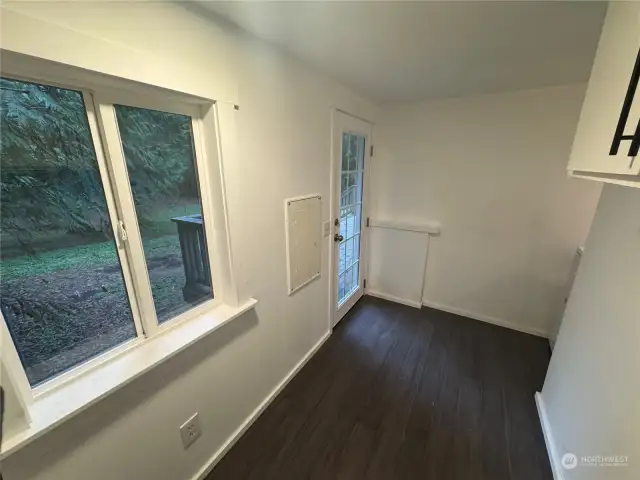 Utility room facing towards back door