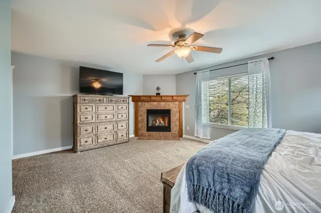 Master Suite with fireplace
