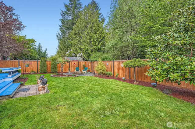 Yard and firepit