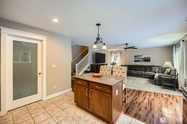 kitchen door to very large walk in pantry