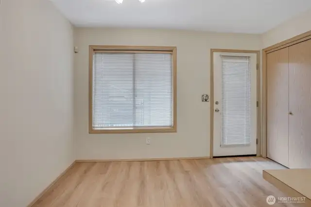 Convenient access door to the patio.