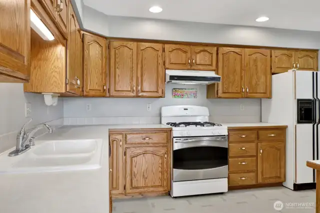 Generous surfaces allow for more than one cook in the kitchen!