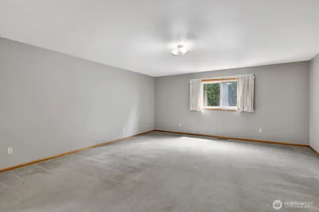 Primary bedroom is oversized (please note, window on order & will be finished before closing).