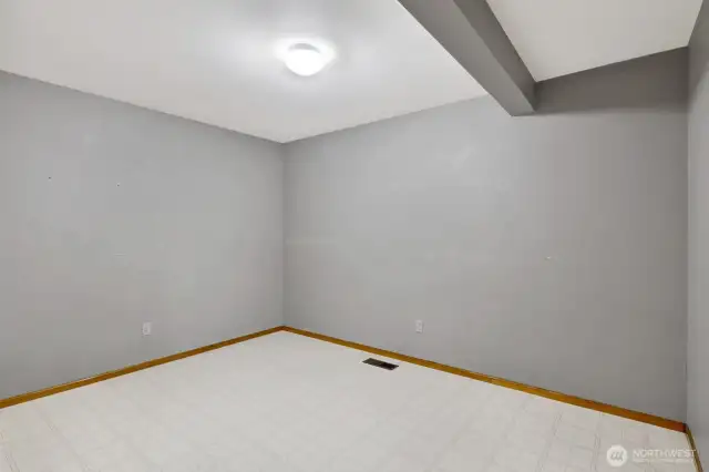 This extra finished room could be...office? work out space? storage? Use your imagination!