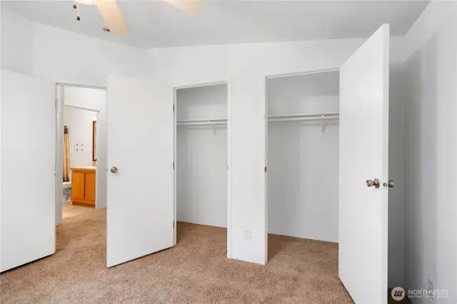 Third bedroom spacious closets