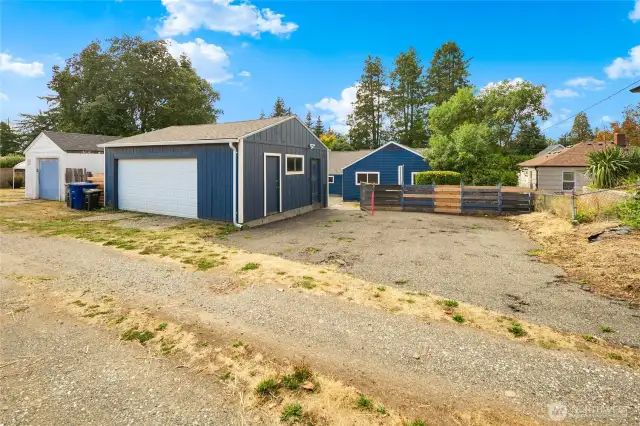 Enjoy the convenience of a detached oversized garage—perfect for vehicles, hobbies, or a workshop.