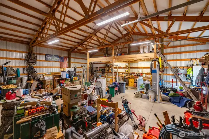 Loft for extra storage. Ceiling is insulated.