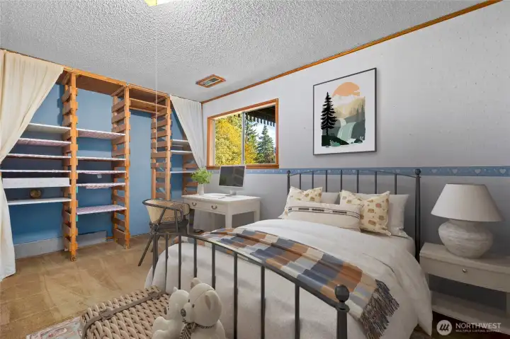 Virtually Staged 4th Bedroom downstairs