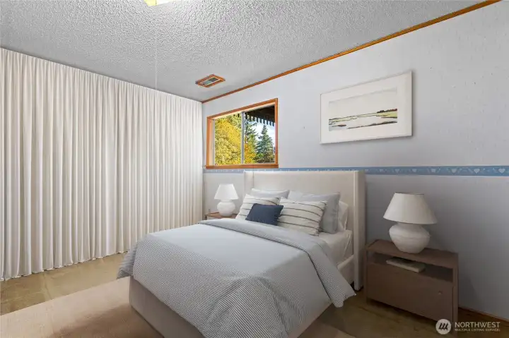 Virtually Staged 4th Bedroom downstairs