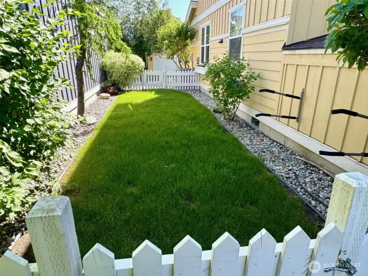 Pet Friendly.    Fenced grassy side yard, is perfect for your dog.     or for cornhole or other yard games