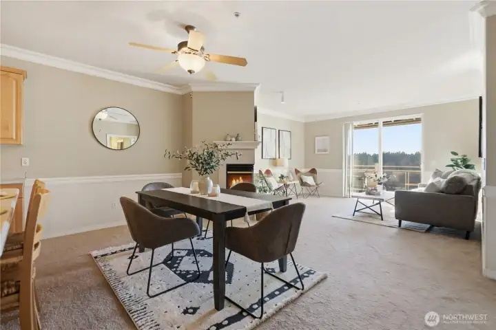 Open dining space ideal for entertaining or casual meals