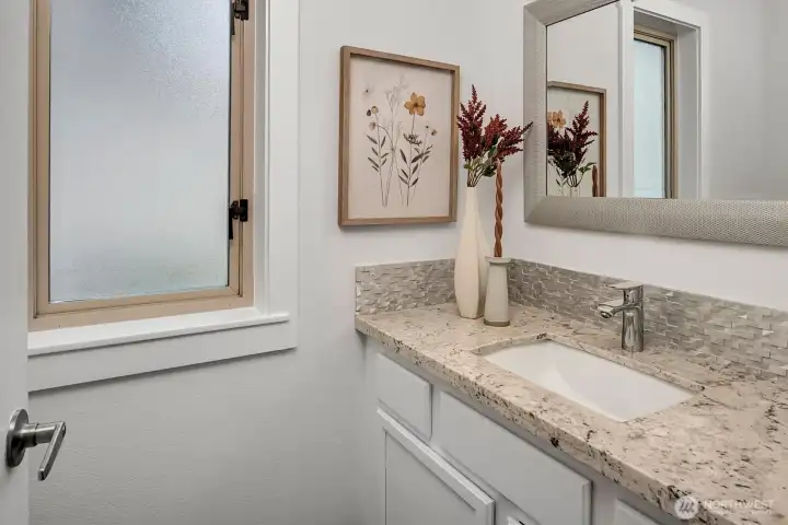 Remodeled powder on the main for guests....perfect!