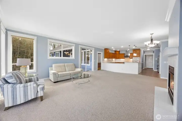 Family Room and Kitchen