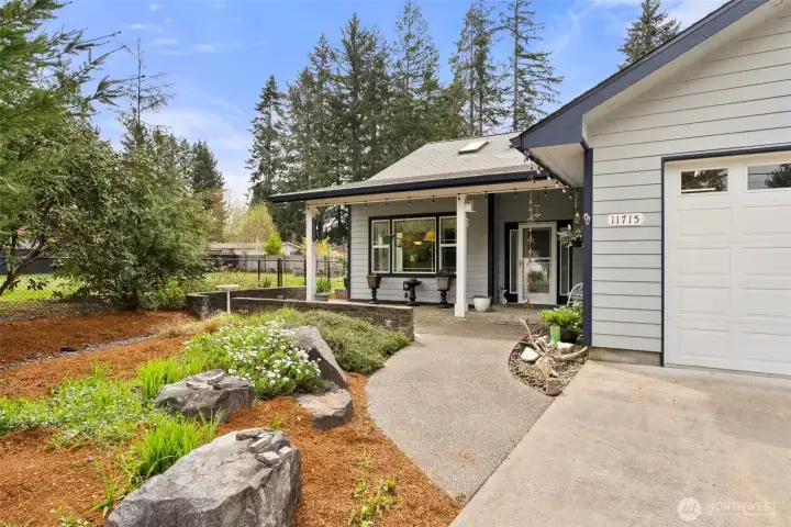 Beautifully Landscaped Entrance