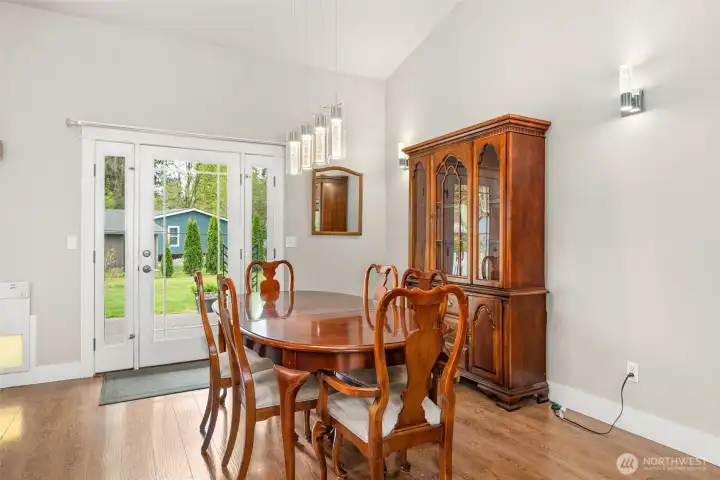 Dining Room with direct access to back patio