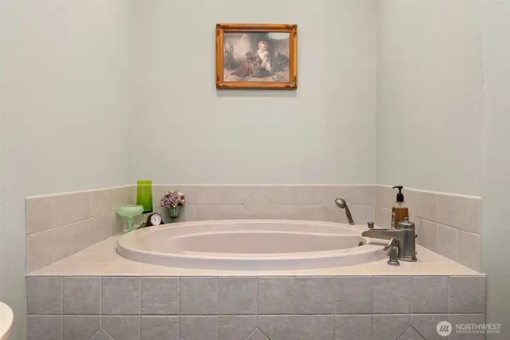 Second bathroom soaking tub