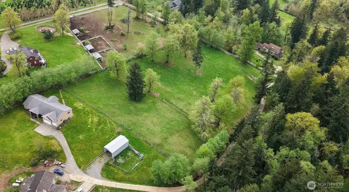 A charming, secluded  shy 5-acre escape