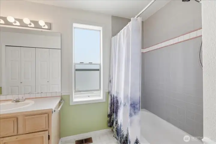 Main bathroom upstairs.