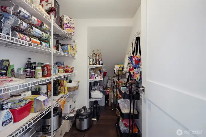 The pantry space will definitely hold your Costco run