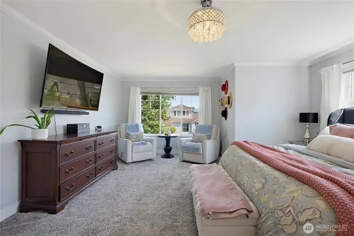 Bright windows and lovely space