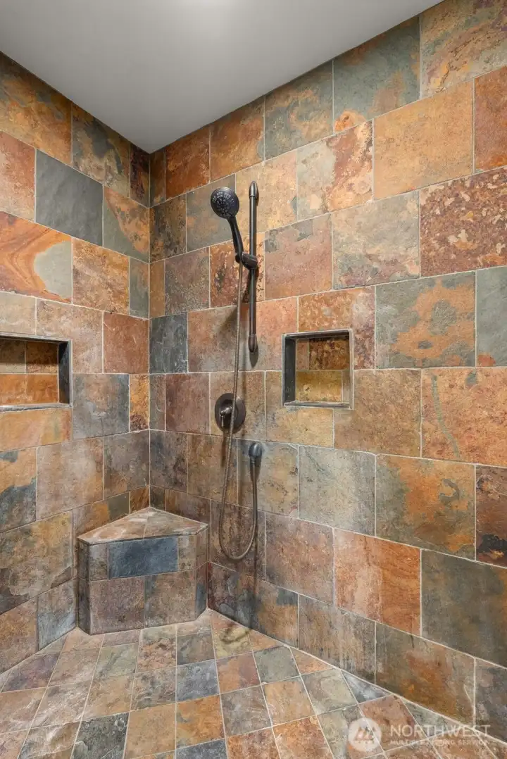 Walk-in shower in the Primary En-suite