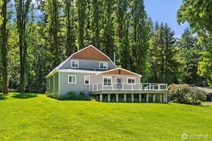 View of deck on the guest house. There is a separate driveway for access to the home