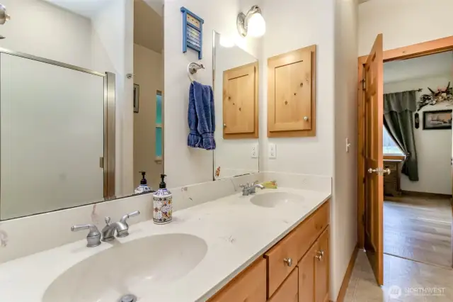 Primary Bath with Double Sinks