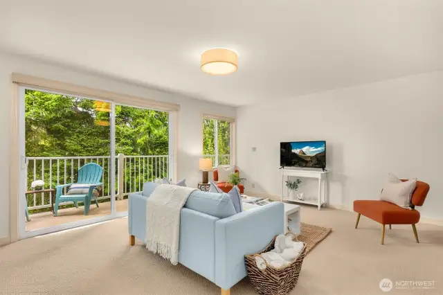 Updated mid-century condo building in charming downtown Edmonds.