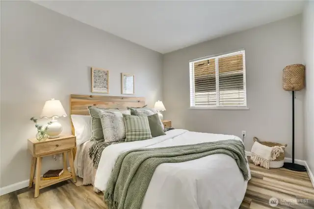 Bedroom upstairs with eastern exposure