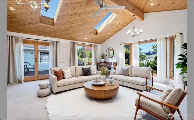 Living room-virtually staged