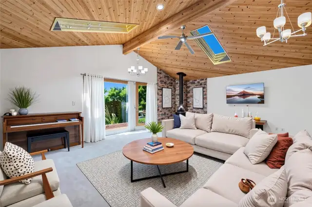 Living room-virtually staged