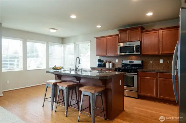 Large, open kitchen with room for a table if you'd like!