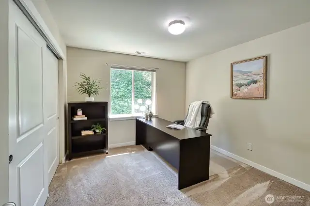 This 4th bedroom is currently used as an office.