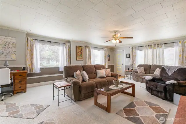 A spacious living room for you to entertain or relax.