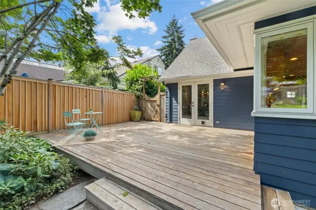 A beautiful and spacious Ironwood deck.