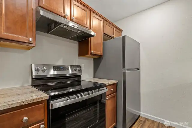 Brand new refrigerator and range