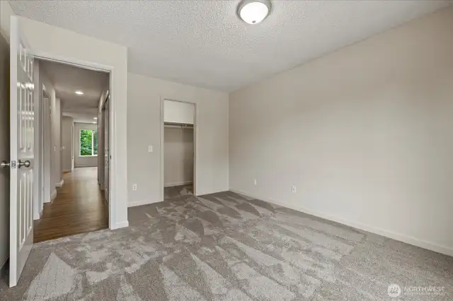 Primary Bedroom with brand new Carpet and Paint