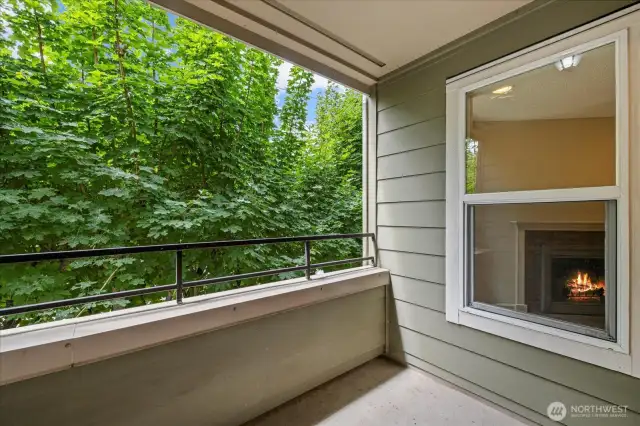 Large private balcony