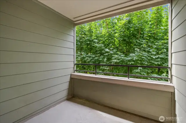Large private balcony