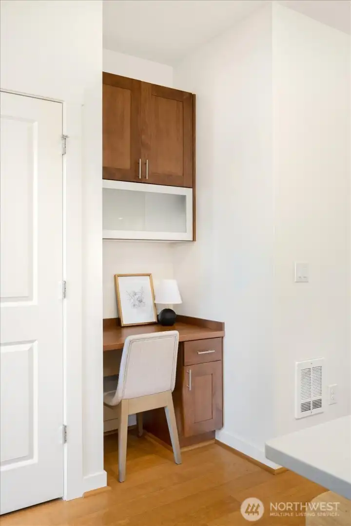 Office nook on the main level great as a homework center or Office!