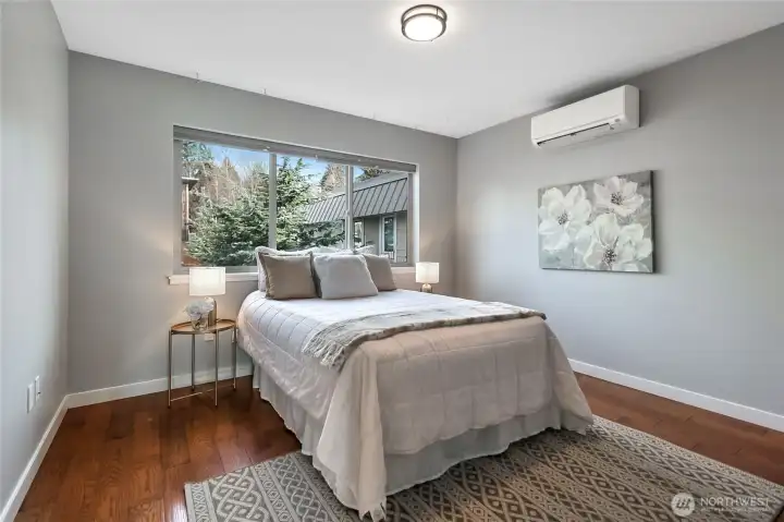 The upper floor guest bedroom.