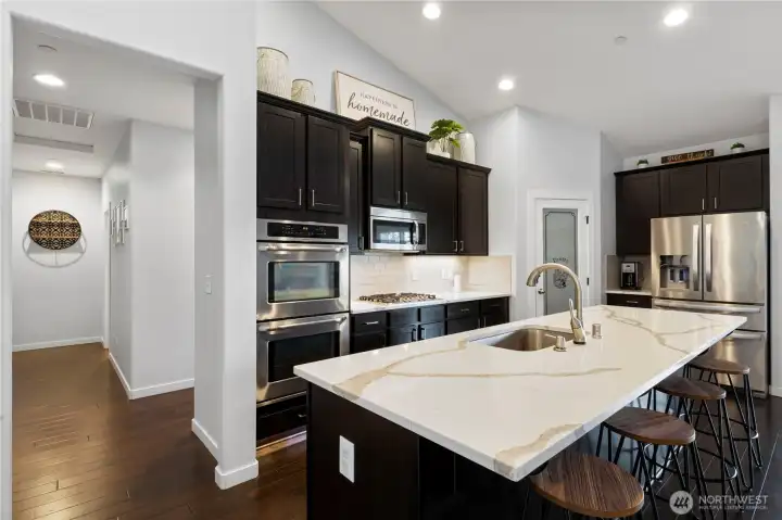 This is the hallway to the primary suite.