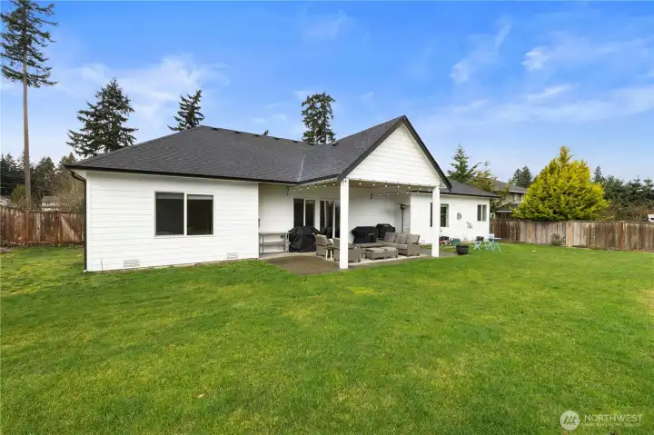A view looking back at this impressive home.