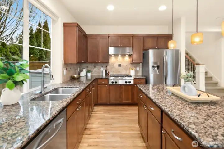 Chef's Kitchen With Stainless Steel Appliances