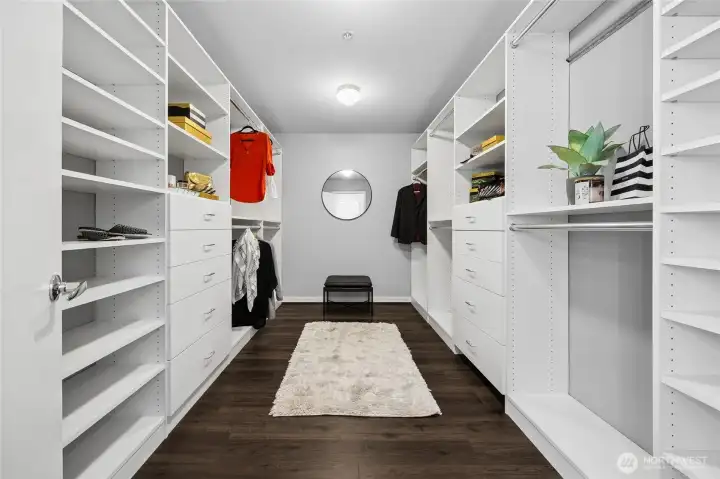 This is a custom walk-in closet beyond compare!!